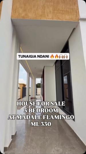 Nyumba ya vyumba vitatu inauzwa Madale Flamingo, Dar Es Salaam (600 sqm)