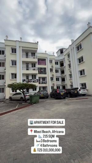 3 Bedrooms Apartment for Sale in Mbezi Beach, Africana, Dar Es Salaam (215 sqm)