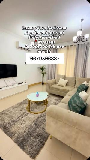 Apartment (Furnished) ya vyumba viwili inapangishwa Msasani, Dar Es Salaam