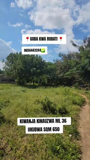 Kiwanja kinauzwa Goba Kwa Robati, Dar Es Salaam sqm 650 Kiwanja kinauzwa Goba Kwa Robati, Dar Es Salaam sqm 650