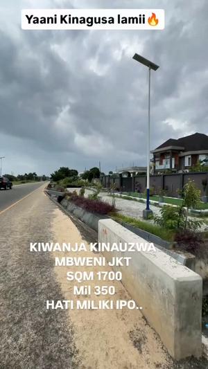 Plot for sale in Mbweni JKT, Dar Es Salaam sqm 1700 Plot for sale in Mbweni JKT, Dar Es Salaam sqm 1700