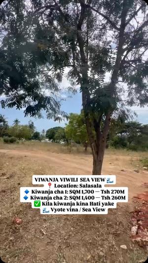 Kiwanja kinauzwa Salasala, Dar Es Salaam (1700 sqm) Kiwanja kinauzwa Salasala, Dar Es Salaam (1700 sqm)