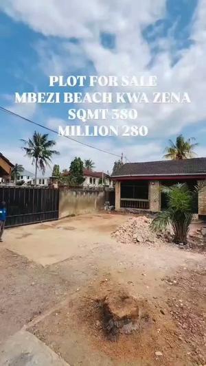 Kiwanja kinauzwa Mbezi Beach Kwa Zena, Dar Es Salaam (380 sqm) Kiwanja kinauzwa Mbezi Beach Kwa Zena, Dar Es Salaam (380 sqm)