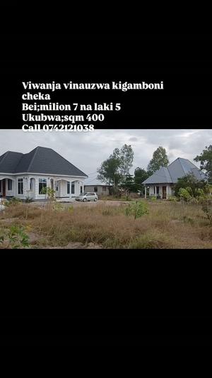 Plot for sale in Kigamboni Cheka, Dar Es Salaam sqm 400