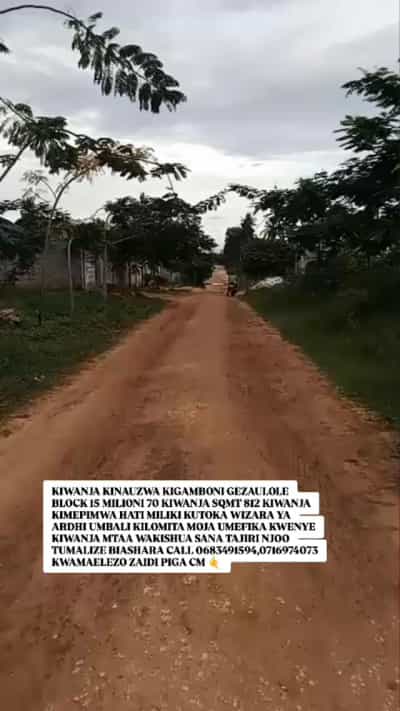 Kiwanja kinauzwa Gezaulole, Kigamboni, Dar Es Salaam sqm 812 Kiwanja kinauzwa Gezaulole, Kigamboni, Dar Es Salaam sqm 812