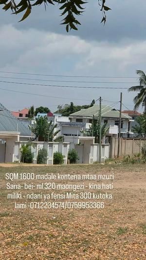 Kiwanja kinauzwa Madale Kontena, Dar Es Salaam (1600 sqm)