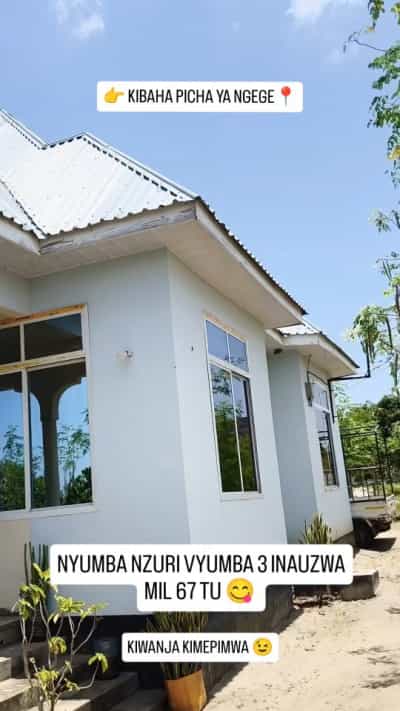 Nyumba ya vyumba vitatu inauzwa Kibaha, Pwani (700 sqm)