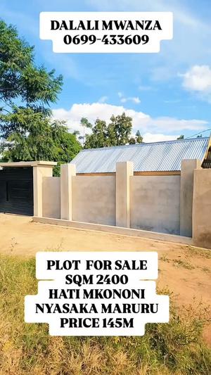 Kiwanja kinauzwa Nyasaka Maruru, Mwanza (2400 sqm) Kiwanja kinauzwa Nyasaka Maruru, Mwanza (2400 sqm)