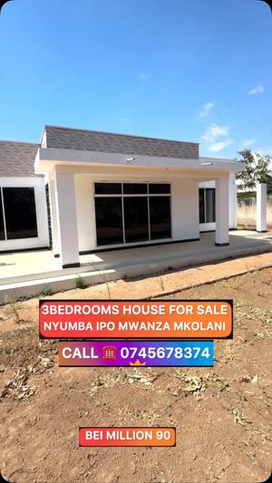 3 Bedrooms House for Sale in Mkolani, Mwanza (790 sqm)
