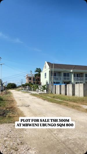 Kiwanja kinauzwa Mbweni Ubungo, Dar Es Salaam (800 sqm)