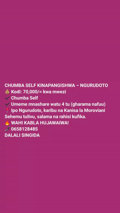 Nyumba inapangishwa Salama, Mara