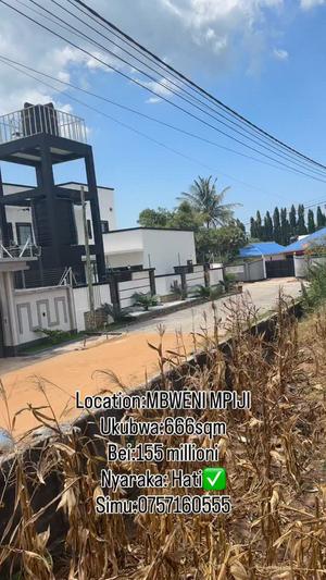 Kiwanja kinauzwa Mbweni Mpiji, Dar Es Salaam sqm 666 Kiwanja kinauzwa Mbweni Mpiji, Dar Es Salaam sqm 666