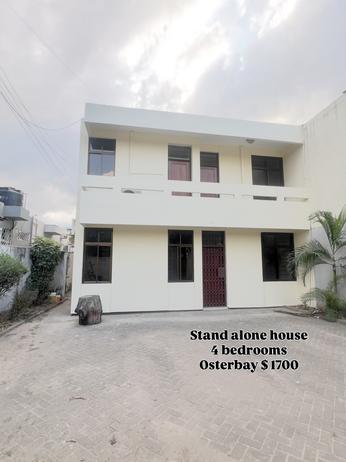 Nyumba ya vyumba vinne inapangishwa Osterbay, Dar Es Salaam