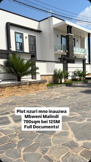Kiwanja kinauzwa Mbweni Malindi, Dar Es Salaam (700 sqm)