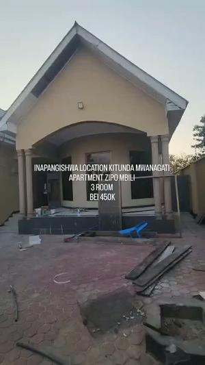 Apartment ya vyumba vitatu inapangishwa Kitunda Mwanagati, Dar Es Salaam