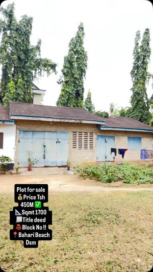 Plot for sale in Bahari Beach, Dar Es Salaam sqm 1700 Plot for sale in Bahari Beach, Dar Es Salaam sqm 1700