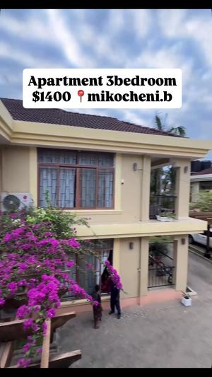 Apartment ya vyumba vitatu inapangishwa Mikocheni, Dar Es Salaam