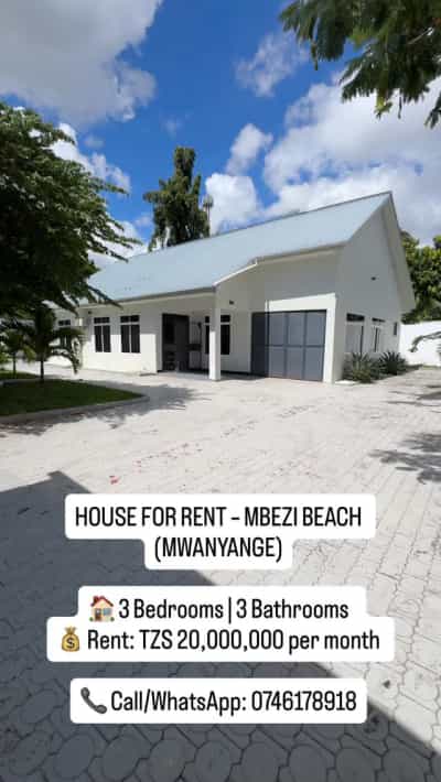 Nyumba ya vyumba vitatu inapangishwa Mbezi Beach โ Mwanyange, Dar Es Salaam Nyumba ya vyumba vitatu inapangishwa Mbezi Beach โ Mwanyange, Dar Es Salaam