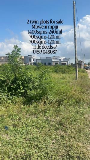Residential Plot for Sale in Mbweni Mpiji, Dar Es Salaam (1400 sqm) Residential Plot for Sale in Mbweni Mpiji, Dar Es Salaam (1400 sqm)