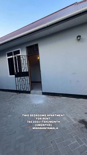 Nyumba/Apartment ya vyumba viwili inapangishwa Mwananyamala, Dar Es Salaam