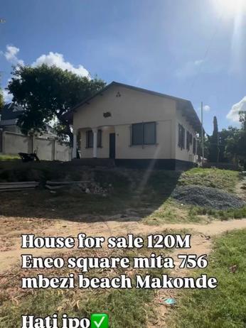 Nyumba ya vyumba vitatu inauzwa Mbezi Beach Makonde, Dar Es Salaam (750 sqm)