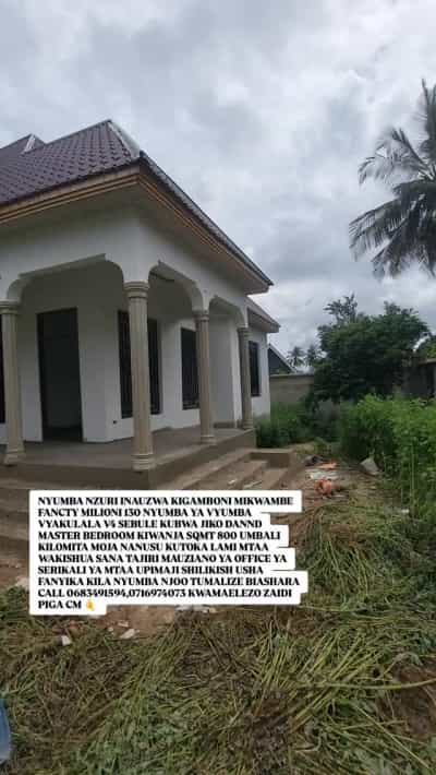 Nyumba ya vyumba vinne inauzwa Kigamboni Mikwambe, Dar Es Salaam (800 sqm)
