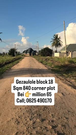 Plot for sale in Gezaulole, Dar Es Salaam sqm 840