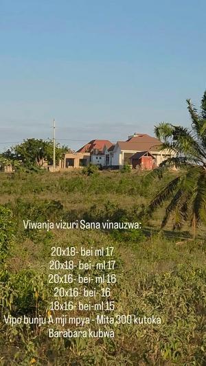 Viwanja vinauzwa Bunju A Mji Mpya, Dar Es Salaam (360 sqm)