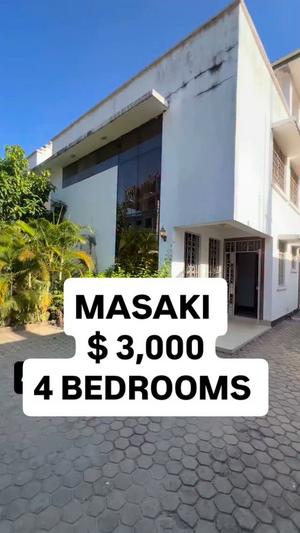 Nyumba ya vyumba vinne inapangishwa Masaki, Dar Es Salaam