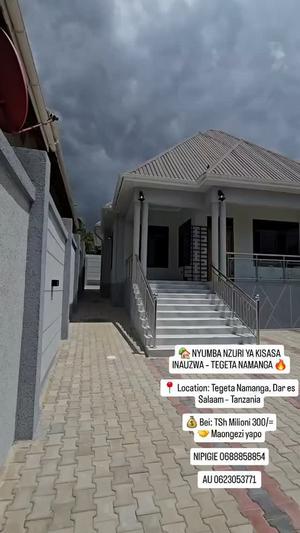 Nyumba ya vyumba vitatu inauzwa Tegeta Namanga, Dar Es Salaam (500 sqm)