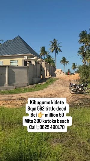 Plot for sale in Kibugumo Kidete, Dar Es Salaam sqm 592 Plot for sale in Kibugumo Kidete, Dar Es Salaam sqm 592