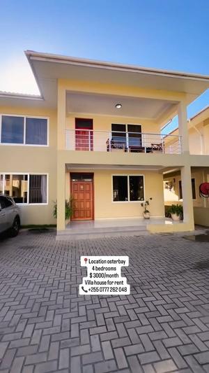 Villa (Furnished) ya vyumba vinne inapangishwa Osterbay, Dar Es Salaam