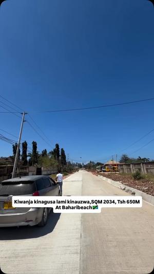 Kiwanja kinauzwa Baharibeach, Dar Es Salaam (2034 sqm)