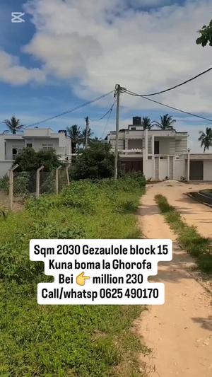 Kiwanja kinauzwa Kigamboni Gezaulole, Dar Es Salaam sqm 2030
