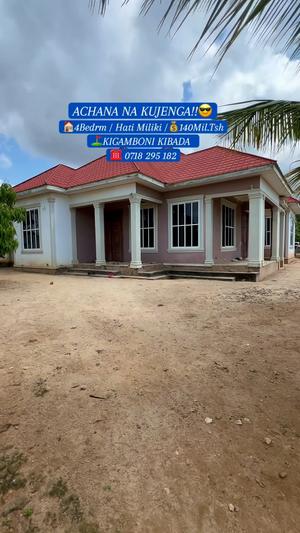 Nyumba ya vyumba vinne inauzwa Kibada, Dar Es Salaam (620 sqm)