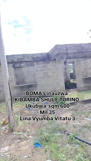 Nyumba ya vyumba vitatu inauzwa Kibamba Torino, Dar Es Salaam (600 sqm)