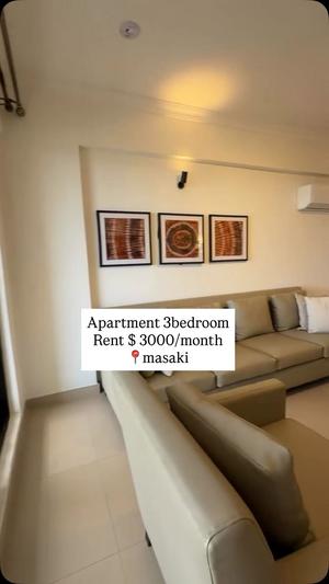 3 Bedrooms Furnished Apartment for Rent in Masaki, Dar Es Salaam