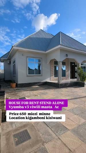 House for Rent in Kigamboni Kisiwani, Dar Es Salaam