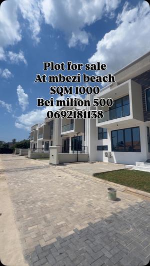 Kiwanja kinauzwa Mbezi Beach, Dar Es Salaam (1000 sqm) Kiwanja kinauzwa Mbezi Beach, Dar Es Salaam (1000 sqm)