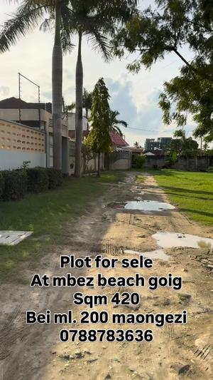 Plot for sale in Mbezi Beach, Dar Es Salaam sqm 420 Plot for sale in Mbezi Beach, Dar Es Salaam sqm 420