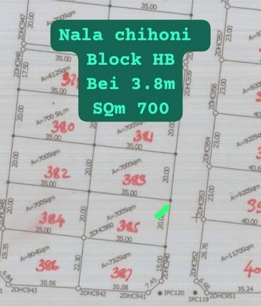 Plot for sale in Nala Chihoni, Dodoma sqm 700