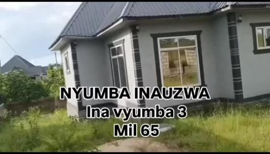 Nyumba ya vyumba vitatu inauzwa Mbweni, Dar Es Salaam (600 sqm)