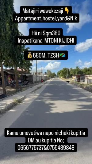 Kiwanja kinauzwa Mtoni Kijichi, Dar Es Salaam sqm 380