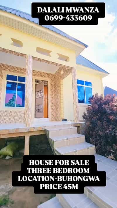 Nyumba ya vyumba vitatu inauzwa BUHONGWA, Mwanza (600 sqm)