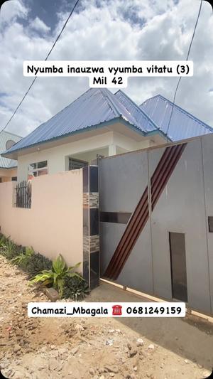 Nyumba ya vyumba vitatu inauzwa Chamazi, Dar Es Salaam
