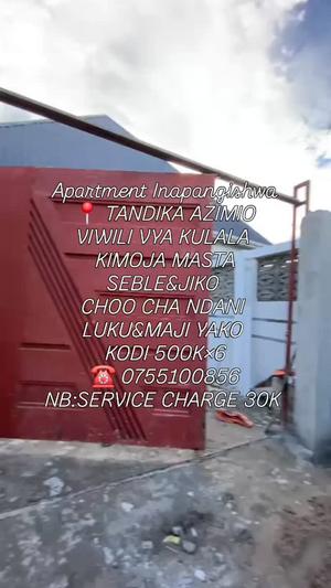 Nyumba/Apartment ya vyumba viwili inapangishwa Tandika Azimio, Dar Es Salaam