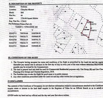 Kiwanja kinauzwa Mkonze Chinyika, Dodoma (1724 sqm) Kiwanja kinauzwa Mkonze Chinyika, Dodoma (1724 sqm)