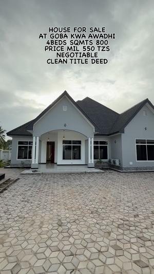 4 Bedrooms House for Sale in Goba Kwa Awadhi, Dar Es Salaam (800 sqm) 4 Bedrooms House for Sale in Goba Kwa Awadhi, Dar Es Salaam (800 sqm)