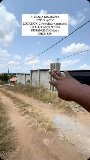 Plot for sale in Chekechea, Kigamboni, Dar Es Salaam sqm 700 Plot for sale in Chekechea, Kigamboni, Dar Es Salaam sqm 700