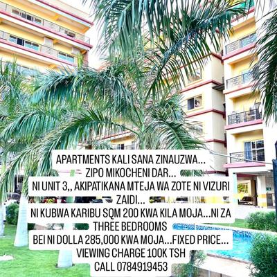 Apartment ya vyumba vitatu inauzwa Mikocheni, Dar Es Salaam (200 sqm) Apartment ya vyumba vitatu inauzwa Mikocheni, Dar Es Salaam (200 sqm)
